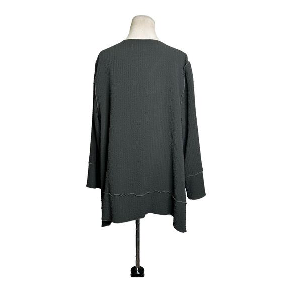 Connie’s Moon Light dark green long sleeves open front cardigan XL - Picture 2 of 10